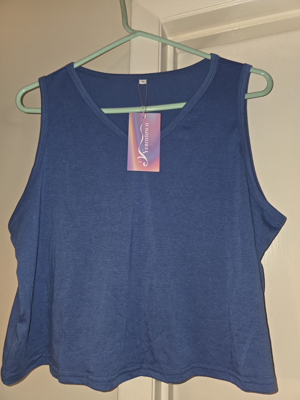V-Neck Sleeveless Tank Top in Royal Blue